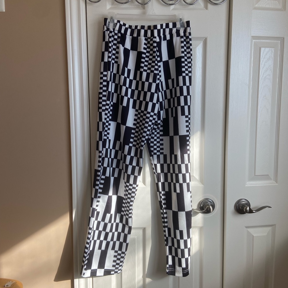 High Waist Geo-print Pants